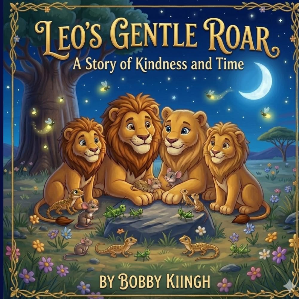 Leo's Gentle Roar — book cover by Bobby Kiingh