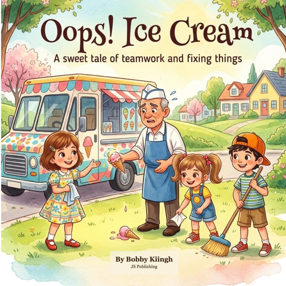 Oops! Ice Cream — book cover by Bobby Kiingh